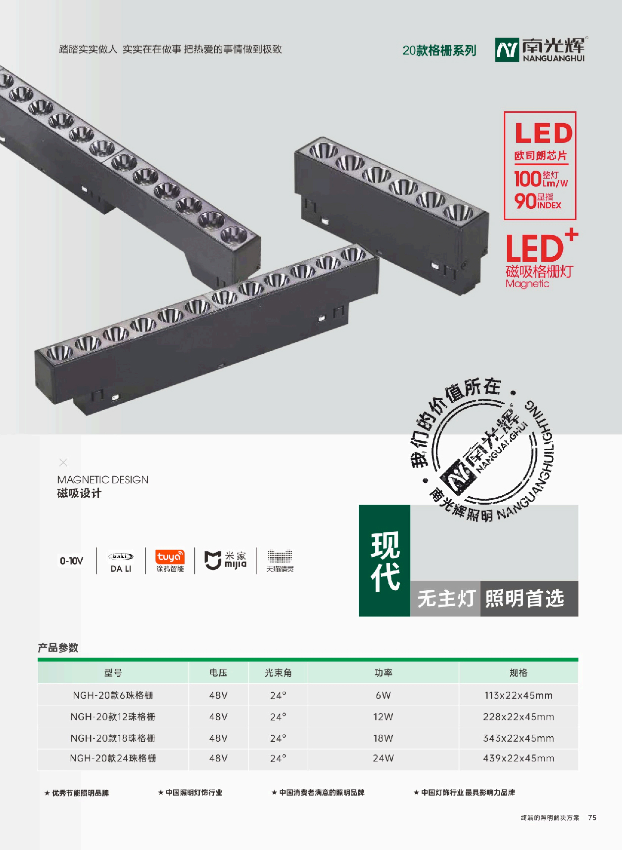 LED磁吸格栅灯(图1)