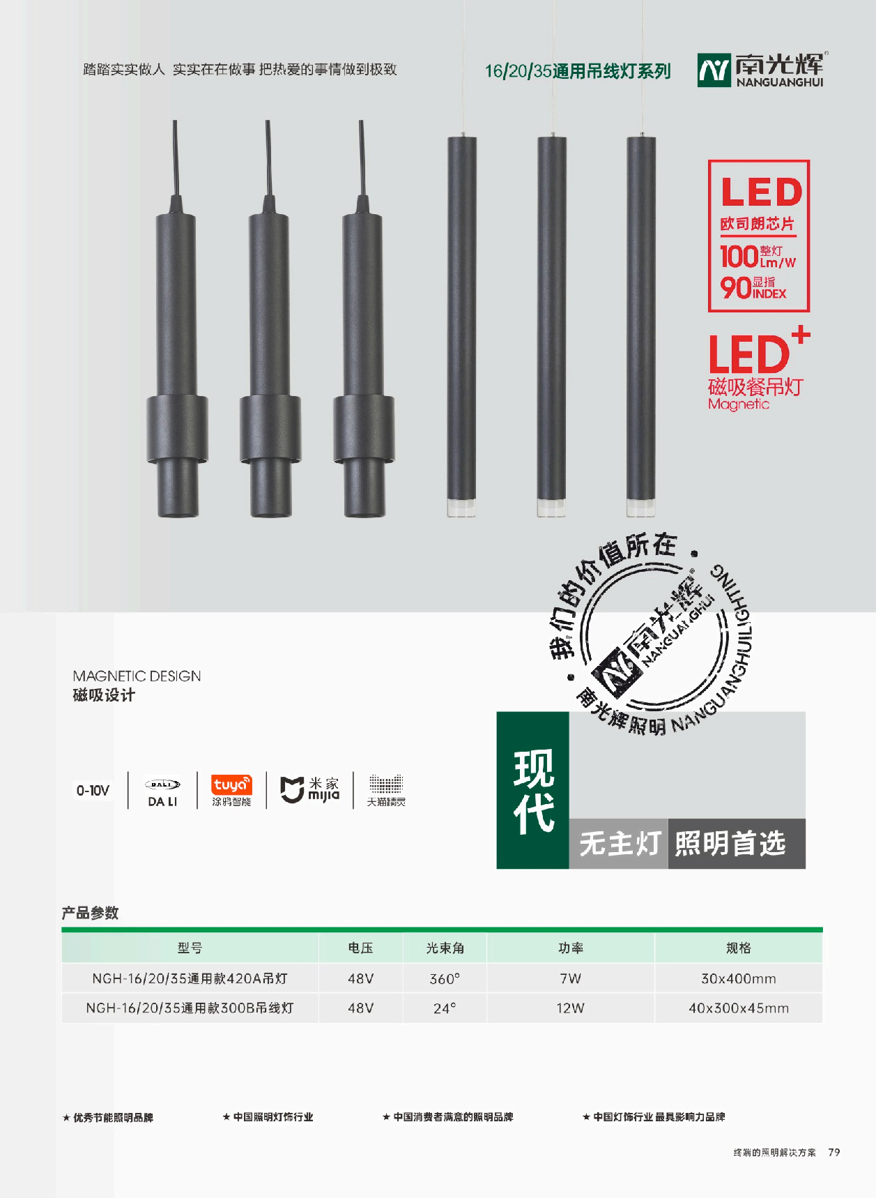 LED磁吸餐吊灯(图1)